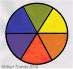 A red yellow and blue color wheel